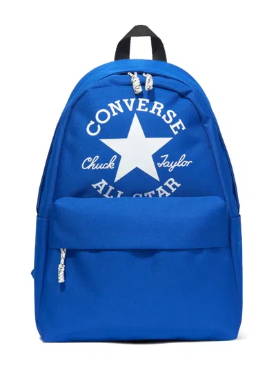 Converse Kids' Logo-print Piqué Backpack In Blue