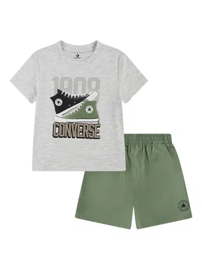 Converse Kids' Logo-print Shorts In Multi