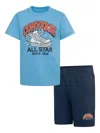 Converse Logo-print Shorts Set In Blue