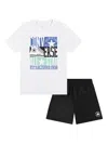 Converse Logo-print Shorts Set In White