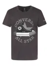 Converse Logo Print T-shirt In Gray