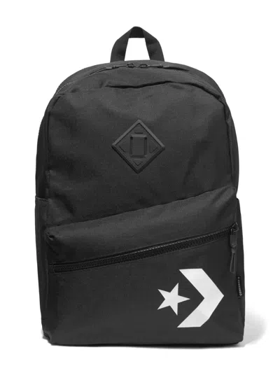 Converse Kids' Logo-print Zip-up Backpack In Black