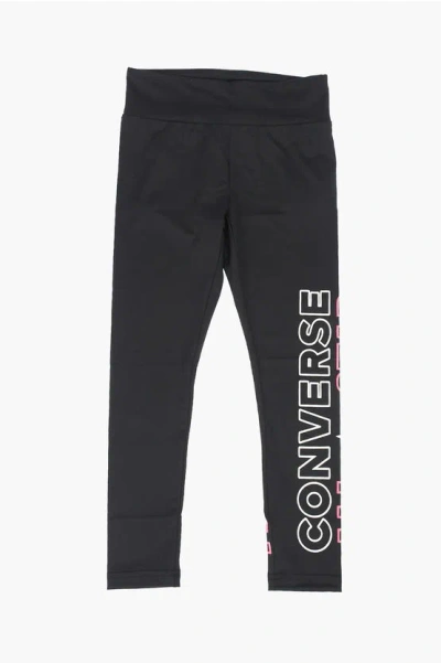 Converse Logo Printed Leggings In Black