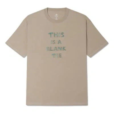 Converse Logo T-shirt 'beige' In Brown