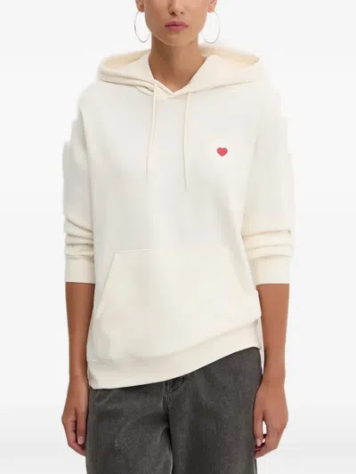 Converse Logo-patch Hoodie In Neutral