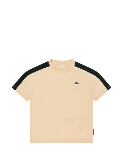 Converse Kids' Logo-patch Side-stripe T-shirt In Neutral