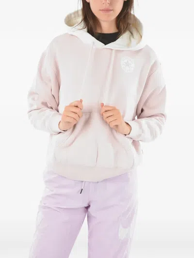 Converse Logo-print Hoodie In Pink