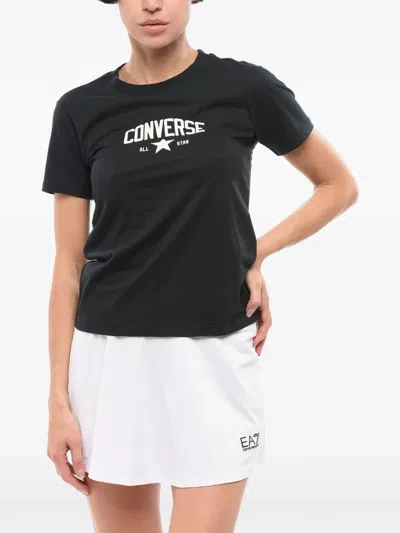 Converse Logo-print Slim-fit Black T-shirt