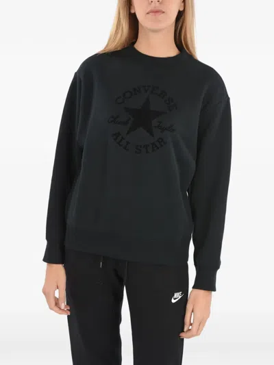 Converse Logo-print Sweatshirt In Black