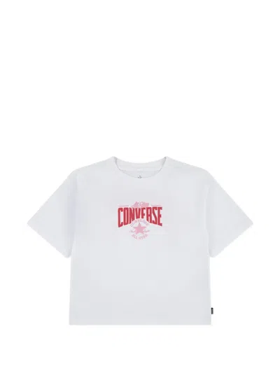 Converse Kids' Logo-print T-shirt In White