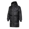 Converse Long Down Jacket 'black' In Animal Print