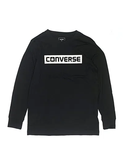Pre-owned Converse Kids' Long Sleeve T-shirt In Black