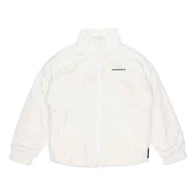 Converse Loose Stand Collar Stay Warm Logo Jacket Asia Sizing 'white'
