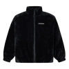 Converse Loose Stand Collar Stay Warm Logo Jacket Couple Style Black