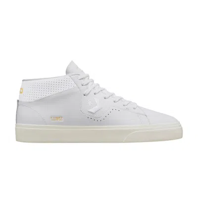 Pre-owned Converse Louie Lopez Pro Mid 'mono Leather - White Egret'