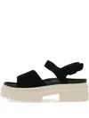 Converse Lugged Heel Buckle-strap Platform Sandals In Black
