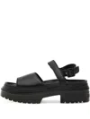 Converse Lugged Heel Buckle-strap Platform Sandals In Black