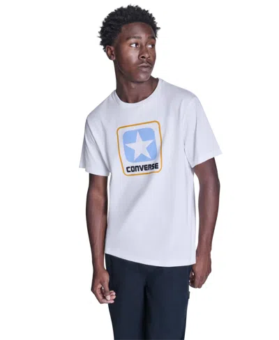 Converse Men's Box Logo Short-sleeve T-shirt In White
