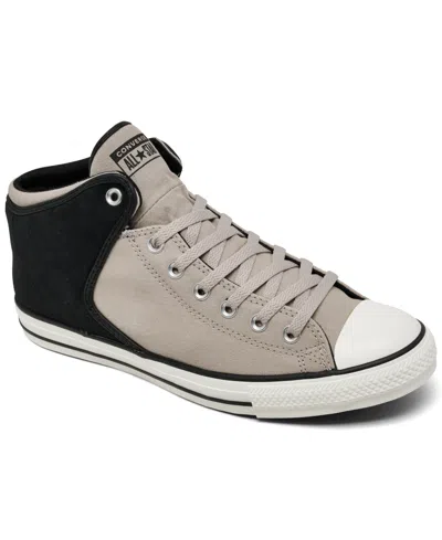 Converse Men's Chuck Taylor All Star High Street Mid Casual Sneakers From Finish Line In Papyrus,black