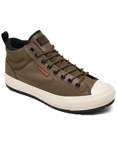 Converse Men's Chuck Taylor All Star Malden Street Mid Waterproof Casual Boots From Finish Line In Brown