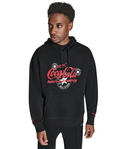 Converse Men's Coca Cola Logo Hooded Sweatshirt In Black