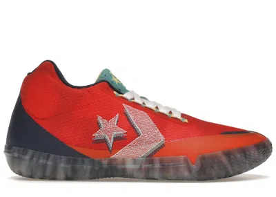 Pre-owned Converse Men's  All Star Bb Evo Court Daze Sneakers In Bright Poppy/citron Pulse In Multi