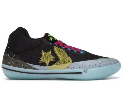 Pre-owned Converse Men's  All Star Bb Evo Graffiti Sneakers In Pale Putty/black/azure Haze