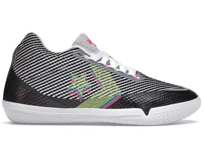 Pre-owned Converse Men's  All Star Bb Evo Iridescent Sneakers In White/black/volt