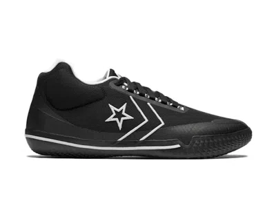 Pre-owned Converse Men's  All Star Bb Evo Mid Outline Sneakers In Black/white