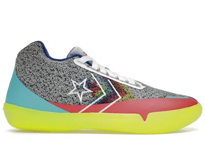 Pre-owned Converse Men's  All Star Bb Evo Nba Jam Sneakers In White/solar Red/lemon Venom In Multi