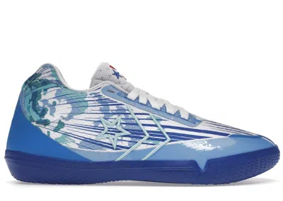 Pre-owned Converse Men's  All Star Bb Evo Split Graphic Sneakers In Blue/white/red In Multi