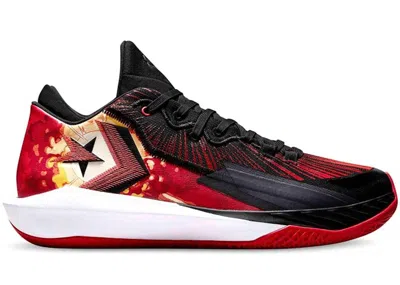 Pre-owned Converse Men's  All Star Bb Jet Mid Worlds Collide Sneakers In Black/game Royal/red In Multi