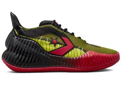 Pre-owned Converse Men's  All Star Bb Prototype Cx Mid Monster Clash Sneakers In Black/laser Lemon/red
