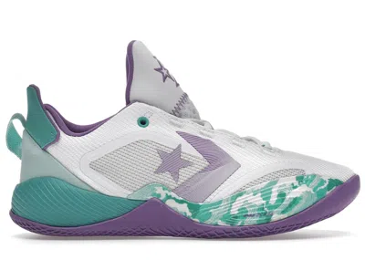 Pre-owned Converse Men's  All Star Bb Shift Sneakers In White/washed Teal/pixel Purple