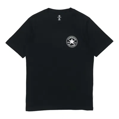 Converse Men's  All Star Logo Printing Round Neck Sports Short Sleeve Black