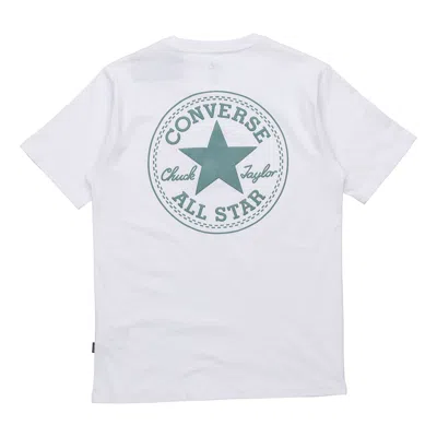 Converse Men's  All Star Logo Printing Round Neck Sports Short Sleeve White