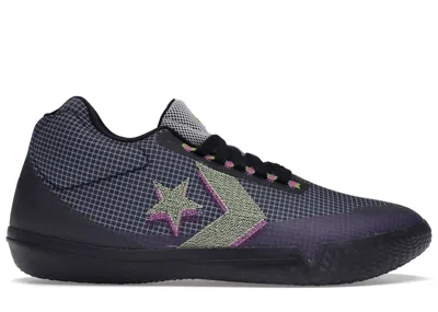 Pre-owned Converse Men's  All Star Pro Bb Low Soundwave Sneakers In Black/white/nightfall Violet In Multi