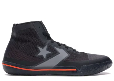 Pre-owned Converse Men's  All Star Pro Bb Silver Orange Sneakers In Black/bold Mandarin In Multi