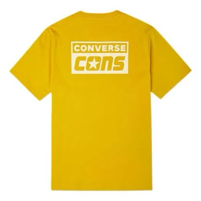 Converse Men's  Alphabet Logo Printing Retro Casual Short Sleeve Yellow