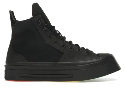 Pre-owned Converse Men's  Chuck 70 De Luxe Squared Hi Daily Paper Panafrican Sneakers In Black