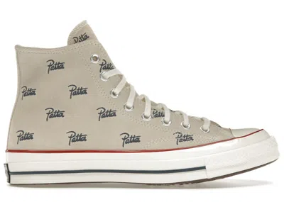 Pre-owned Converse Men's  Chuck 70 Hi Patta Mini Logo Pack Sneakers In Natural Ivory/black