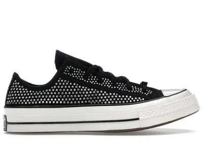 Pre-owned Converse Men's  Chuck 70 Low Swarovski Sneakers In Black/white In Multi