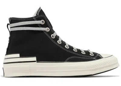 Pre-owned Converse Men's  Chuck Taylor All Star 70 Hacked Heel Hi Sneakers In Black/dark Moth/egret
