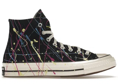 Pre-owned Converse Men's  Chuck Taylor All Star 70 Hi Archive Paint Splatter Sneakers In Black/hyper Magenta/eg In Multi