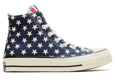 Pre-owned Converse Men's  Chuck Taylor All Star 70 Hi Archive Restructured American Flag Sneakers In White/garn