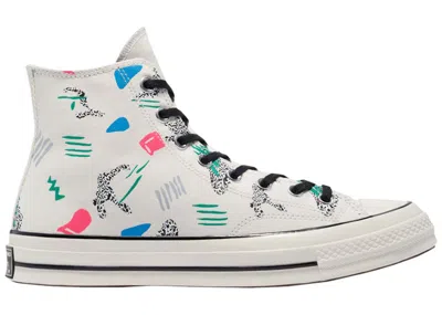 Pre-owned Converse Men's  Chuck Taylor All Star 70 Hi Archive Skate Sneakers In Egret/court Green