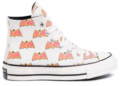 Pre-owned Converse Men's  Chuck Taylor All Star 70 Hi Batman 80th Anniversary Sneakers In White/egret/pink
