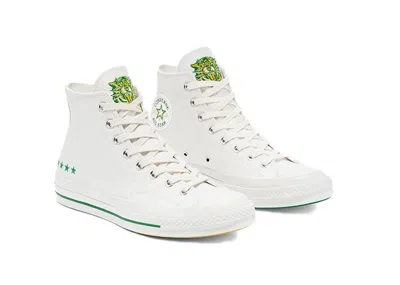 Pre-owned Converse Men's  Chuck Taylor All Star 70 Hi Breaking Down Barriers Sneakers In Vintage White/green/am