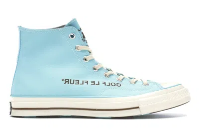 Pre-owned Converse Men's  Chuck Taylor All Star 70 Hi Camp Flog Gnaw Vip (2018) Sneakers In Gulf Stream/egret In Multi