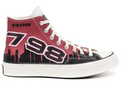 Pre-owned Converse Men's  Chuck Taylor All Star 70 Hi Chinatown Market Nba Chicago Bulls Sneakers In Red/black/